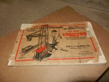 2 A C Gilbert Erector 10 Set Manuals, 1929, Incomplete, Original