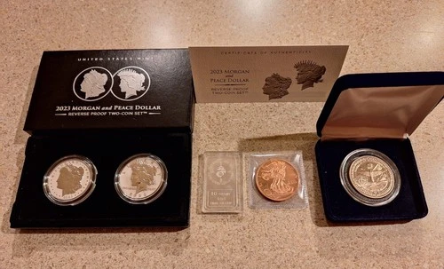 2023 Morgan And Peace Dollar Reverse Proof Lot- Please Read