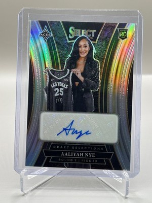 Aaliyah Nye 2025 Panini Select WNBA #DSS-AN Rookie Draft Selections Signatures