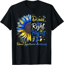 Down Right Perfect Down Syndrome Awareness Ribbon Unisex T-Shirt