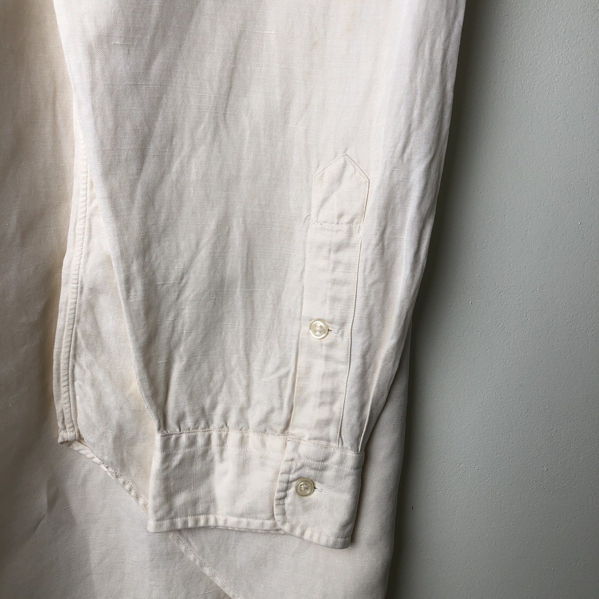 Used Ralph Lauren BLAKE long-sleeved linen button-down shirt men's size XXL thumbnail 9