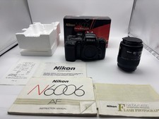 Nikon N6006 35mm SLR w/AF 35-105mm Nikkor zoom lens, clean  Perfect