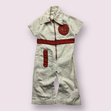 Vintage Youth Kids Car Racing Hot Rod Coveralls 70s Corvette Sz 3T RARE