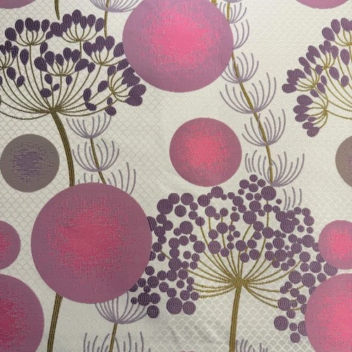 Woven Jacquard Fabric | Pink & Mauve Dandelion Orbs | 2 Yards - product listing photo