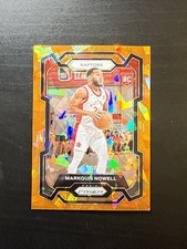 2023-24 Panini Prizm #300 Markquis Nowell Orange Cracked Ice RC Toronto Raptors