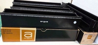 Argus 80 Capacity Slide Magazine Trays Lot of 4 Spill Proof Design W/Boxes Vtg