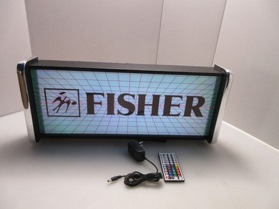 Fisher Stereo LED Display lighted sign lightbox Wall hanging Light