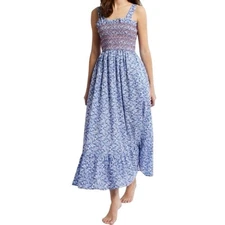 Mille Dress Garden midi sleeveless floral blue size Medium M 