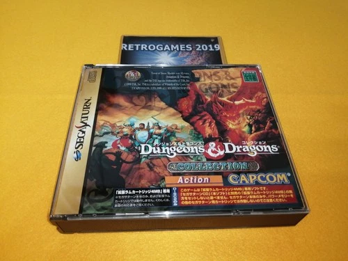 DUNGEONS AND DRAGONS COLLECTION SEGA SATURN SPINE CARD + REG CARD