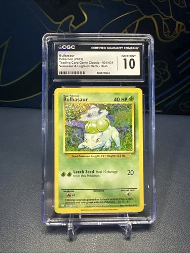 Pokémon Classic Bulbasaur 001/034 Holo CGC 10
