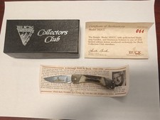 1998 Buck Collectors Club Custom 505CC Knight Stag Lockback Knife 64 Of 210 Rare