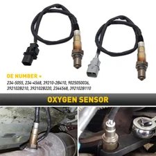 2pcs Oxygen Sensor For 2012-2017 Hyundai Accent Veloster Kia Rio 1.6L Front+Rear