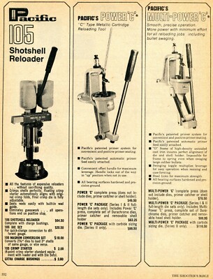 1979 Print Ad of Pacific Shotshell Reloader Model 105, Power C & Multi-Power C