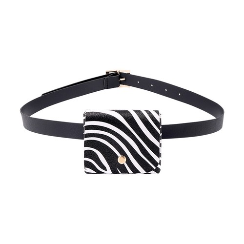 Bolso Cinturón Retro Patrón Animal Mujer PU Cintura Riñonera Mini Dinero Teléfono Cartera - Imagen 9 de 11