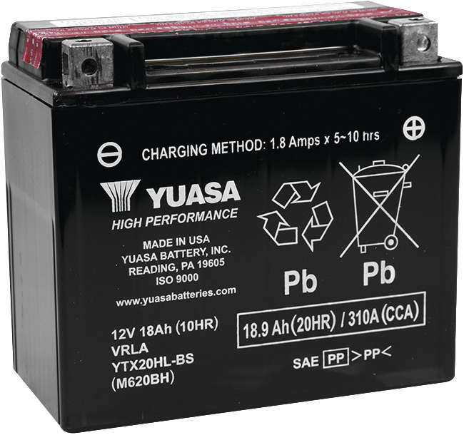 AGM Maintenance Free Battery YTX20HL-BS Yuasa YUAM620BH