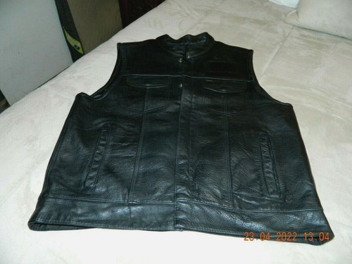 street steel leather vest