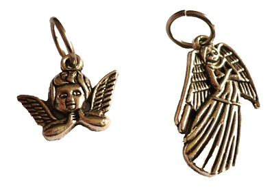 2 ENGEL Anhänger Tibet Silber Schmuck NEU - Bild 1 von 2