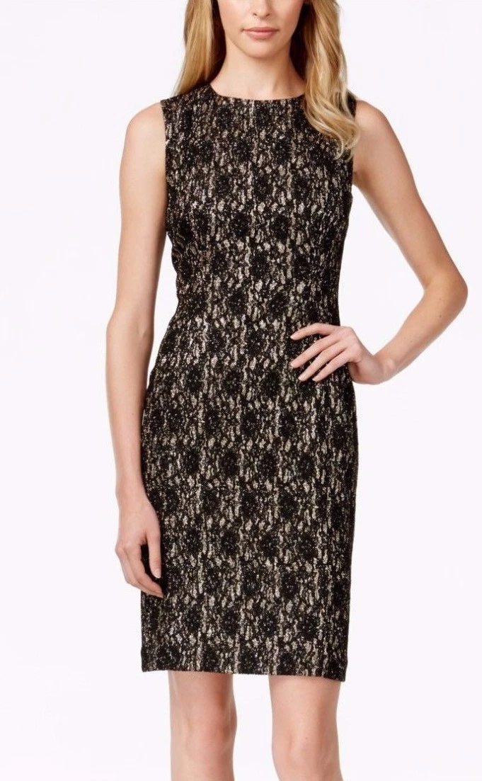 Tahari lace store sheath dress