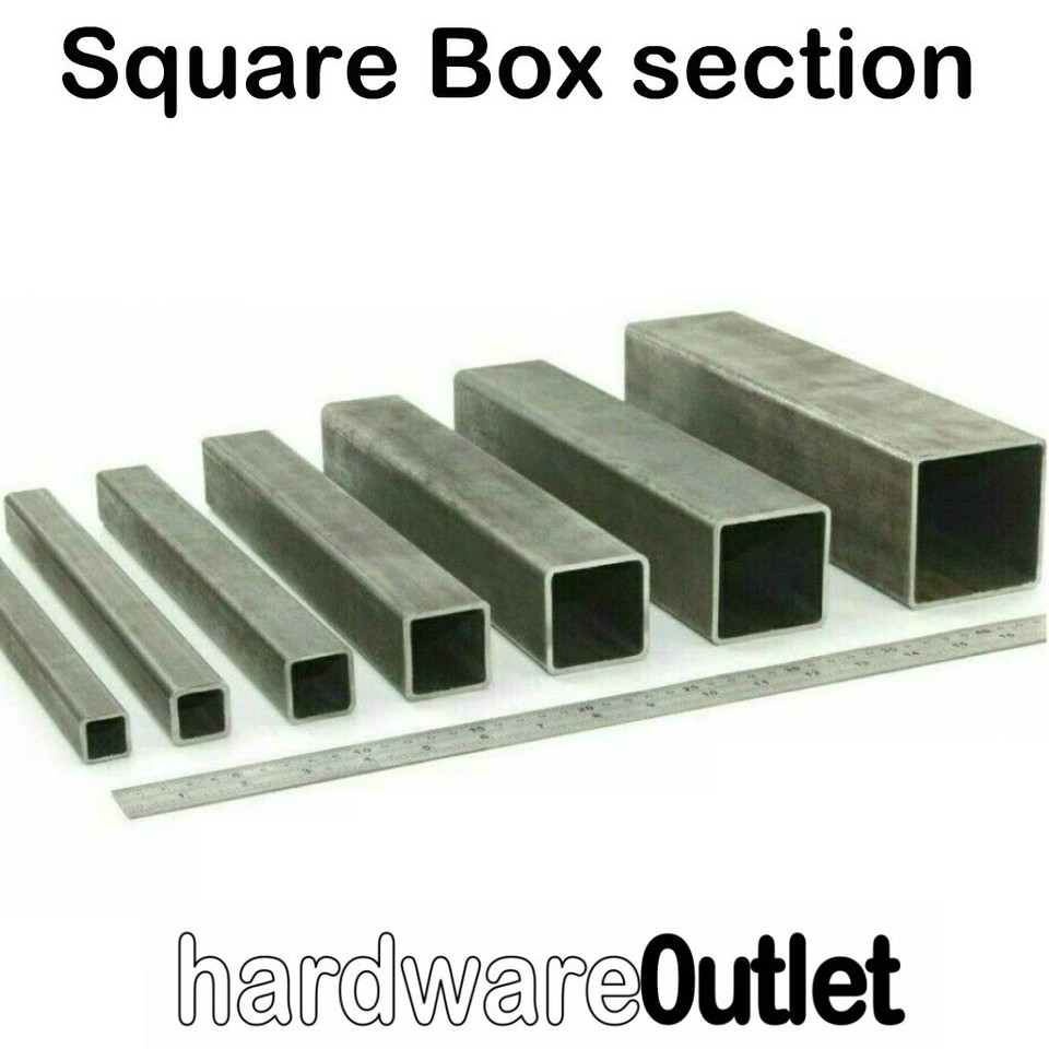 Box Section 1000 mm Length Mild Steel SQUARE or RECTANGLE BOX Section ...