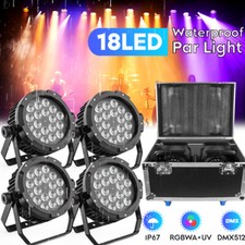 IP67 Waterproof Par Light 270W RGBWA UV DMX DJ Garden Club Stage Lighting w/Case