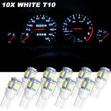10x White T10 194 Led Bulbs For Instrument Panel Gauge Cluster Dash Light
