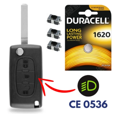 Boitier 3 Boutons Coque Télécommande pour Clef Plip CITROEN C4 Picasso ｢CE0536｣
