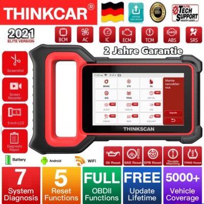 ThinkCar Profi KFZ Diagnosegerät Auto OBD2 Scanner EOBD Tester Öl TPMS SRS ABS