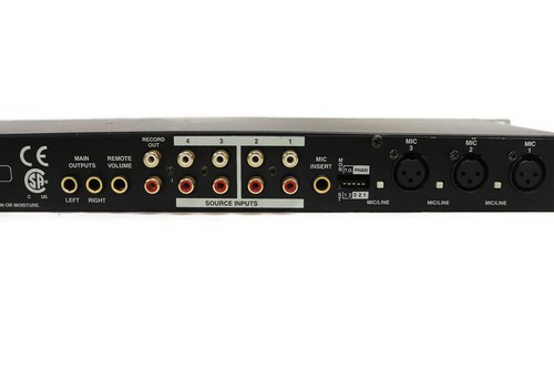 ROLLS Mic/Source Mixer RM67 - 3 Mic / 4 Line Input Rack Mixer - Picture 6 of 7