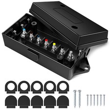 7-Way Trailer Wire Connector Junction Box 7 Pole Cable Connection Wiring Box NEW