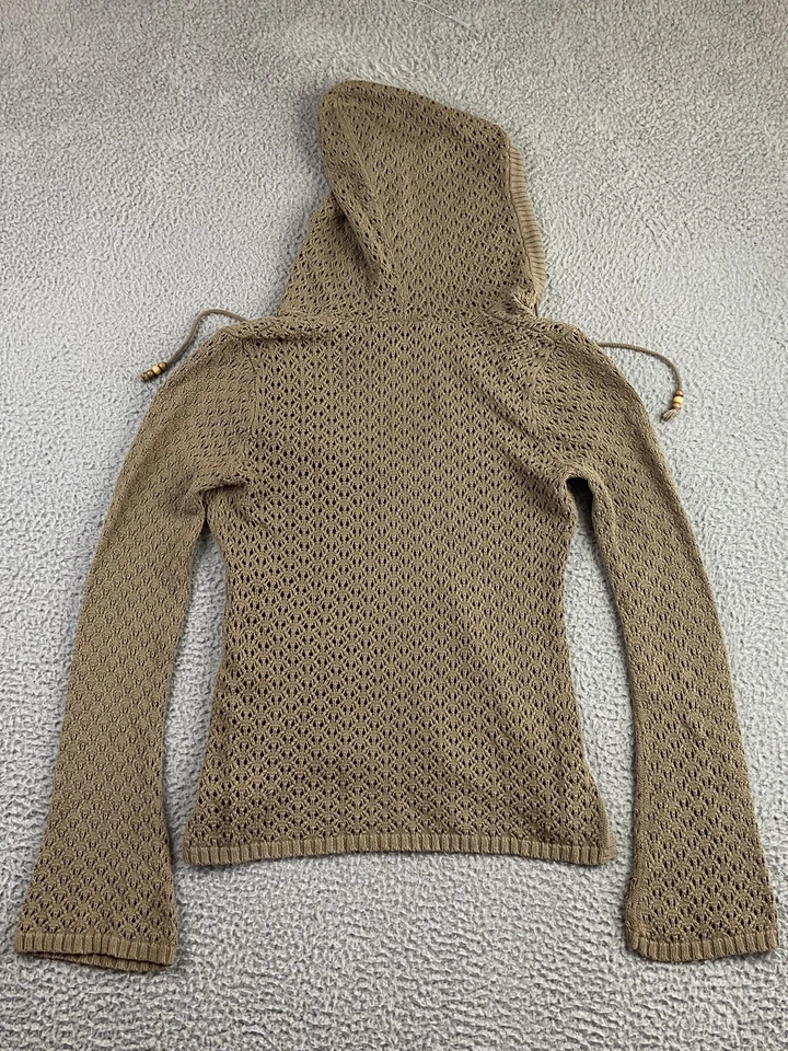 Suéter con Capucha ATHLETA Mujer Talla Pequeña 100% Algodón Orgánico Con Cuentas Ligero Foto 2 de 4