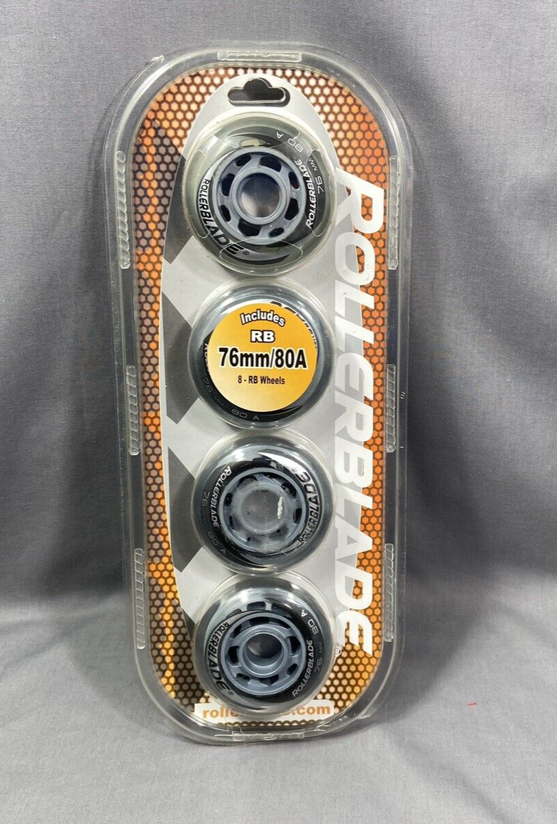 Rollerblade Wheels 76mm 80A New in package Inline Skates Inline skate