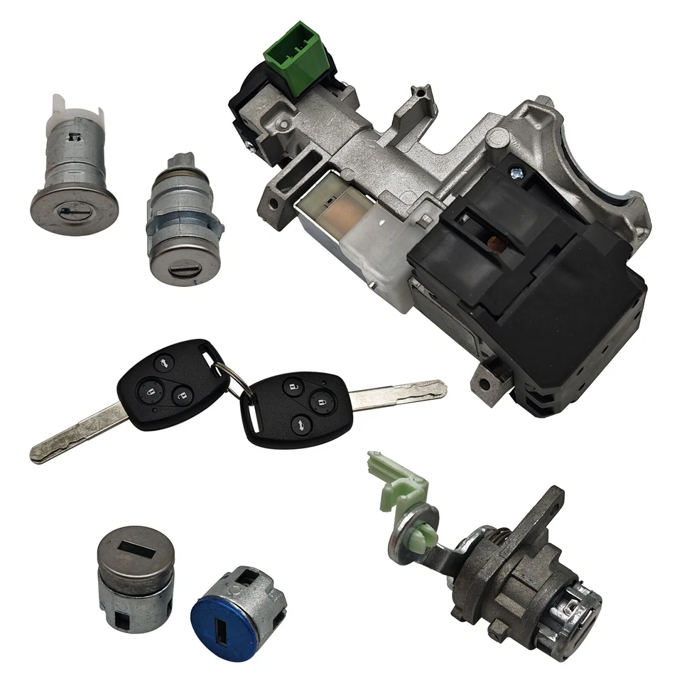 Ignition Switch Door Lock Cylinder Immobilizer Keys Kits For Honda Accord 03-05 - Image 2 of 4