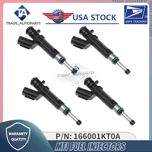 166001KT0A New (4x) MFI Fuel Injectors Gas For Nissan Versa Base 2012