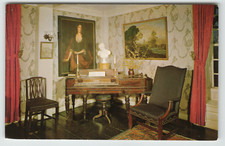 Postcard Parlor Scene with Spinet Piano at House of Seven Gables in Salem, MA.