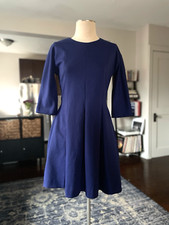 GAP Womens Ponte Knit Stretch Pleated Fit & Flare Dress with Pockets Size 8