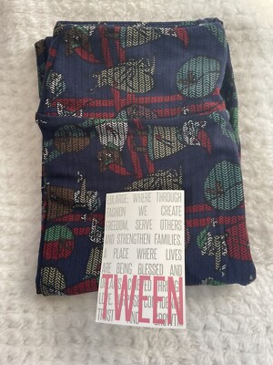  Lularoe CHRISTMAS ELF PETS Leggings TWEEN Girls 8-14 / Ladies 00-0