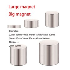 Super Strong Round Disc Magnets Dia 32-100mm Thickness 2-50mm Rare-Earth Magnet