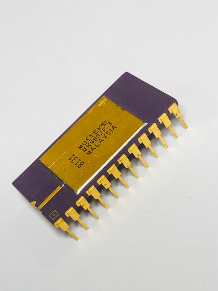 Fairchild MOSTEK ICチップ 4点セット MK4802P-3, MFR= Mostek, IC, General Purpose, Static RAM, NMOS, 24