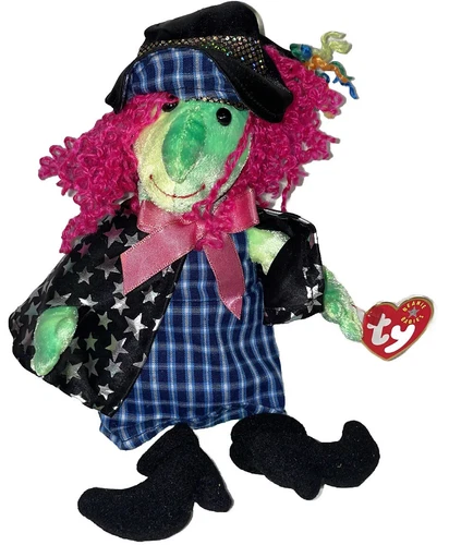 Halloween TY Beanie Baby Scary VTG Witch Plush With Tags 2000 Plush New