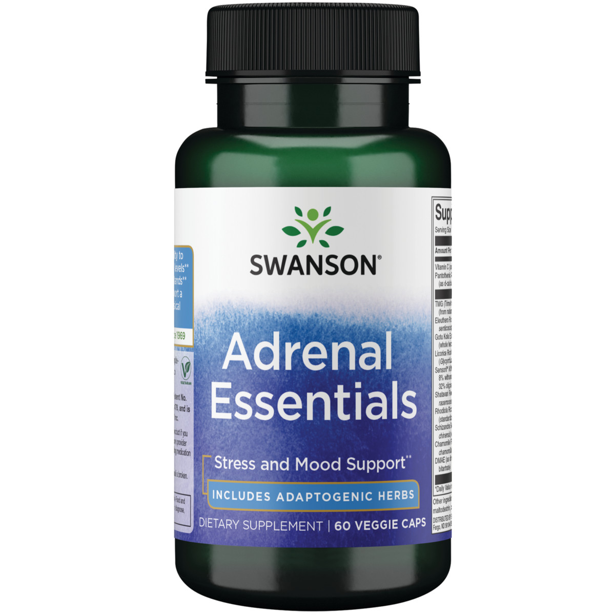 Swanson Adrenal Essentials 60 растительных капсул