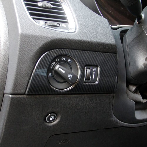 Carbon Fiber ABS Headlight Switch Button Cover Trim For Dodge Durango 2011-2020 – Left-Hand Drive, Easy Stick-On