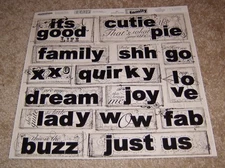 Creative Imaginations IOD ABC Double Sticker Sheet ~ Loolah Alphabet/Family