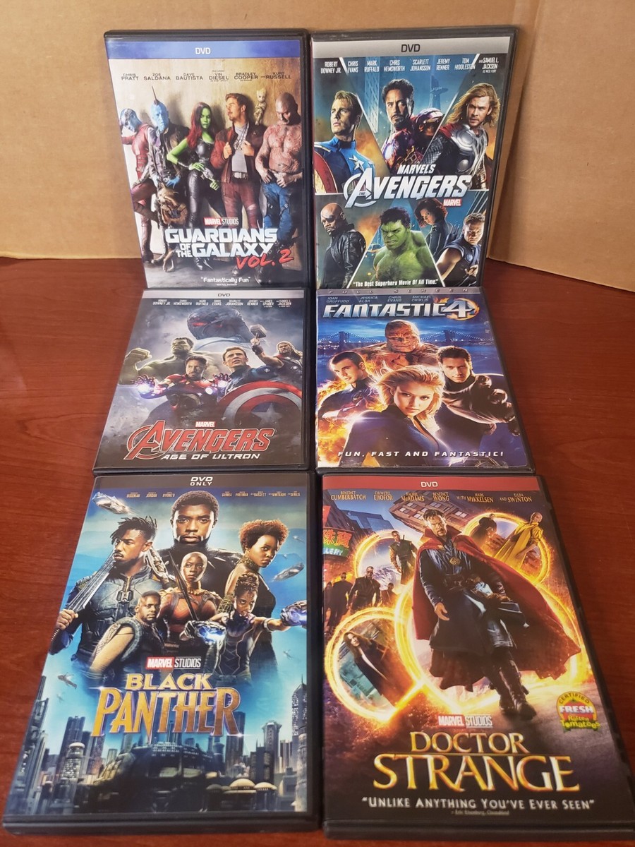 MARVEL STUDIOS DVD MOVIES SUPER HEROES MIX LOT OF 6 (PLEASE READ