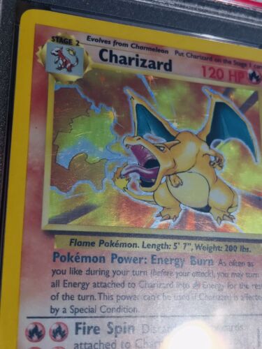 Legendary Collection Charizard Holo Pokemon Base Set #4/102 Art Work Psa 5 - Picture 4 of 9