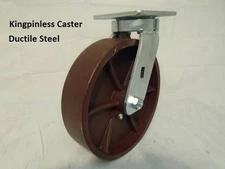 8" x 2" Swivel Caster Kingpinless Ductile Steel Wheel 2000lb each