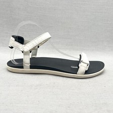 Olukai Womens 11 Luana Ankle Strap Sandals White Strappy Outdoors Comfort Flats