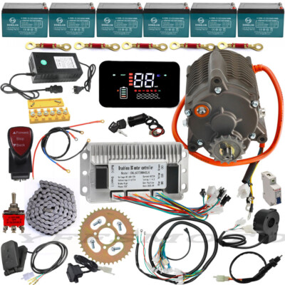 72V 1000W DC Brushless Motor Controller Foot Pedal Kits for ATV Quad Mower Buggy