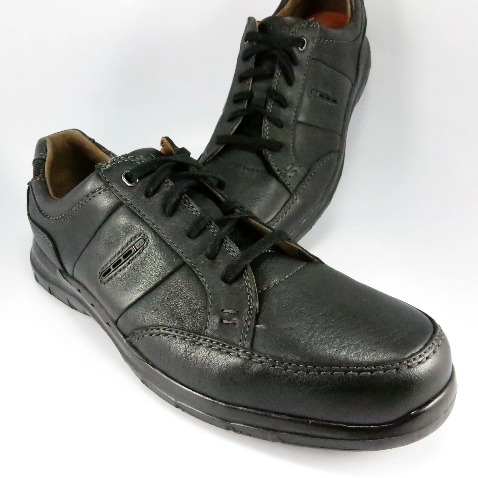 Grembiule Oxford Clarks non strutturato Un.Preston punta uomo taglia 12M pelle nera