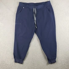 Figs Zamora Jogger Scrub Pants Womens 2XL/P Blue Drawstring W18SW2005P