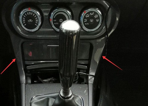 Carbon Fiber Style Central Console AC Trim For Mitsubishi Lancer Evolution 07-17 - Picture 3 of 7